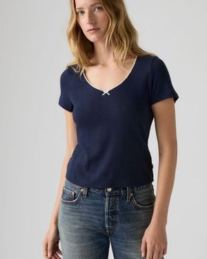 Levi's Sweetie Short Sleeve Top - Blue