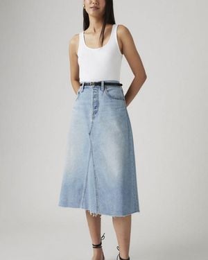 Levi's High Rise A Line Decon Skirt - Blue