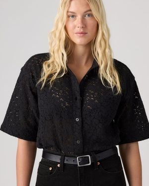 Levi's Harlie Short Sleeve Lace Shirt - Black