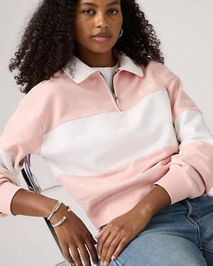 Levi's Graphic Banks Quarter Zip Sweatshirt - White
