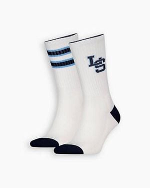 Levi's Normal Geschnittene Collegesocken - Weiß