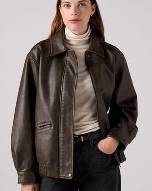 Levi's Faux Leather Relaxedbomber - Bruin