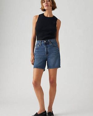 Levi's 501 Original High Rise Mid Thigh Jeansshort - Blauw