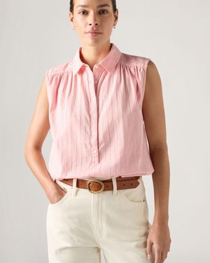 Levi's Londyn Short Sleeve Popover Top - Pink