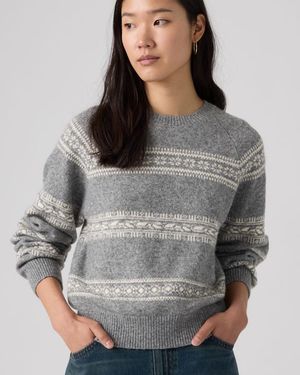 Levi's Jolie Fairisle Crewneck Sweater - Grau