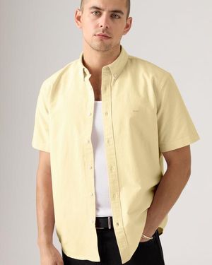 Levi's Short Sleeve Authentic Button Down Lightweight Shirt - Natural