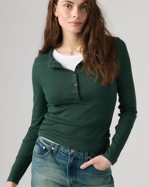 Levi's Essential Long Sleeve Henley - Green
