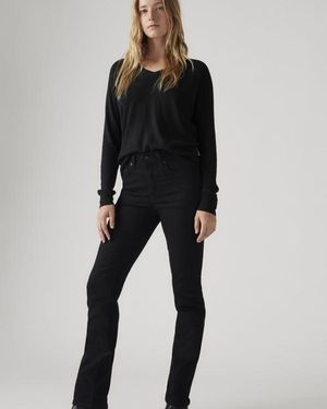 Levi's 724 High Rise Straight Jeans - Black