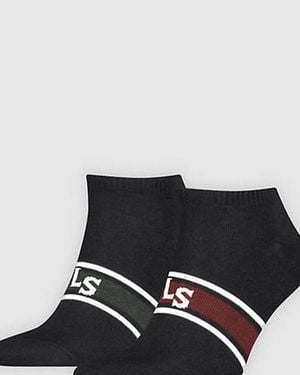 Levi's Low Cut Logo Socks 2 Pack - Black