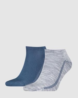 Levi's Low Cut Plating Yarn Socks 2 Pack - Blue
