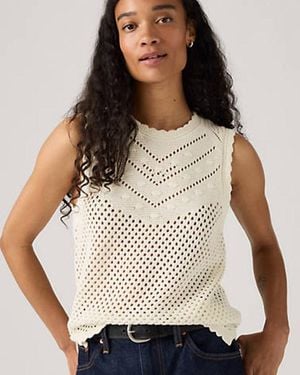 Levi's Adrienne Crochet Tank Top - White