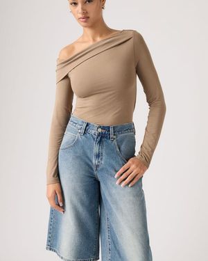 Levi's Clara Off Shoulder Long Sleeve Top - Blue
