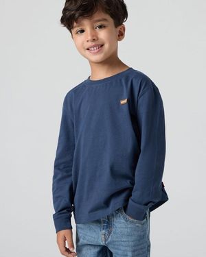 Levi's T Shirt A Maniche Lunghe Con Stampa Per Ragazzi - Blu