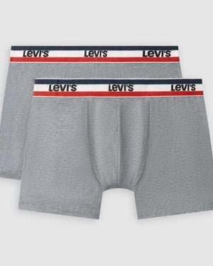 Levi's Repeat Logo Boxer Brief 2 Pack - Grey