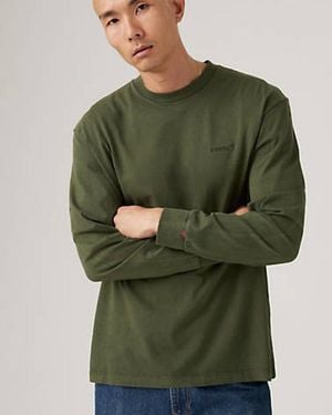 Levi's T Shirt Authentic A Maniche Lunghe - Verde
