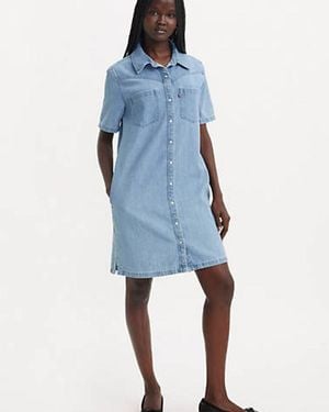 Levi's Louisa Short Sleeve Denim Dress - Blue