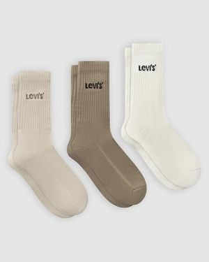 Levi's Regular Cut Socks 3 Pack - Neutro