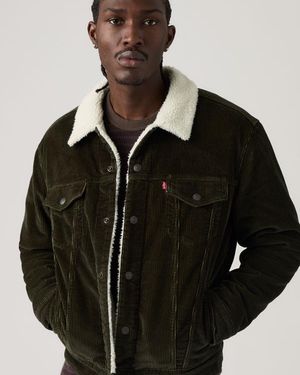 Levi's Corduroy Type Iii Sherpa Trucker Jacket - Negro
