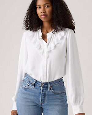 Levi's Jane Eyelet Bluse - Weiß
