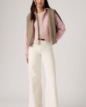 Levi's Pantaloni 728 A Vita Alta E Gamba Ampia - Neutro