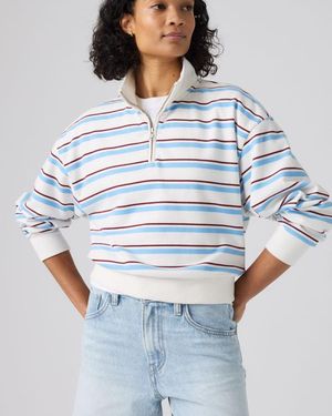 Levi's Everyday Sweatshirt Met Kwartrits - Blauw