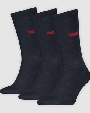 Levi's Regular Cut Batwing Socks 3 Pack - Blue