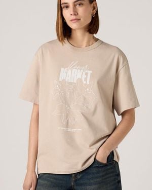 Levi's Tabor T Shirt Mit Grafik - Natur