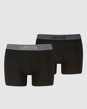 Levi's Twill Boxer Brief 2 Pack - Negro