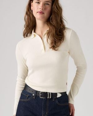 Levi's Rory Long Sleeve Polo - White