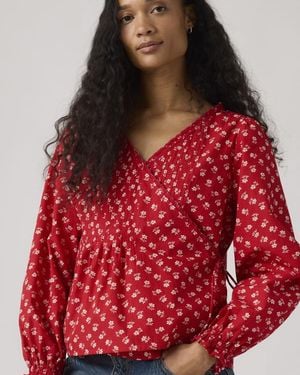 Levi's Soleil Wrap Blouse - Red