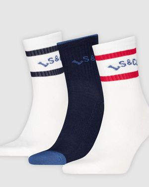 Levi's Chaussettes De Sport Coupe Courte Lot De 3 - Bleu
