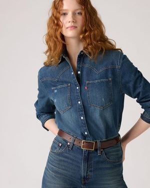 Levi's Rectangle Buckle Belt - Blue