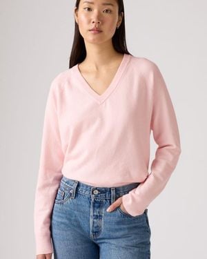 Levi's Supersoft V Neck Pullover Jumper - Blue