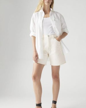 Levi's Shorts Anchos De Tiro Alto - Neutro