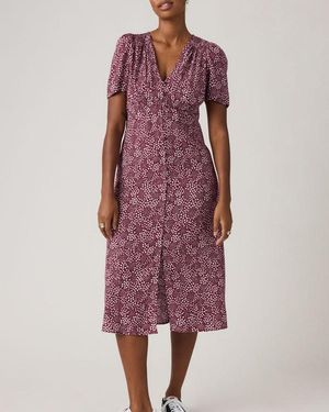 Levi's Paola Short Sleeve Midi Dress - Red