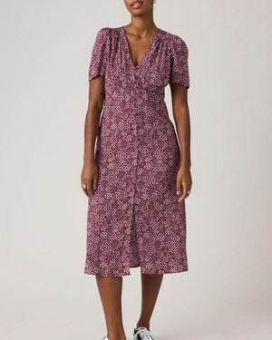 Levi's Vestido Midi De Manga Corta Paola - Rojo