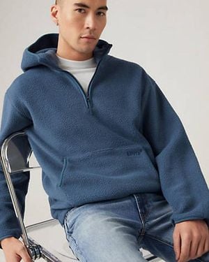 Levi's Hooded Sherpa Pullover - Blue