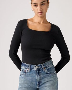Levi's Essential Square Neck Long Sleeve Tee - Black