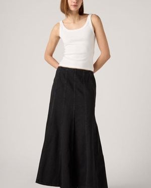 Levi's Ausgestellter Rock Mit Ziernähten - Weiß