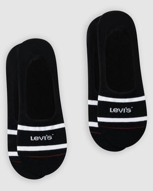 Levi's Mid Cut Footie Sport Socks 2 Pack - Black