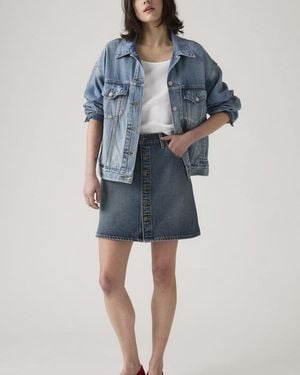 Levi's Retro Button Front Skirt - Blue