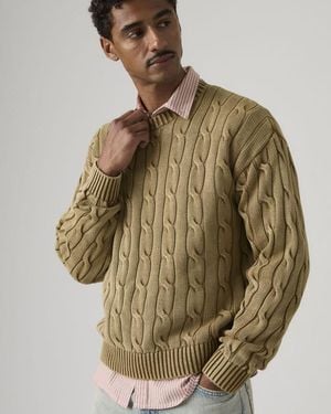 Levi's Carmel Cable Crewneck Jumper - Brown