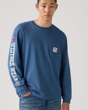 Levi's T Shirt A Manica Lunga Con Tasca X Toy Story - Blu