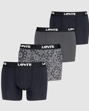 Levi's Bandana Boxer Brief 4 Pack - Blu