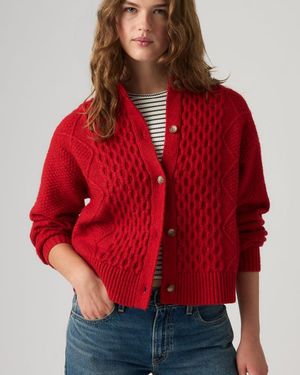 Levi's Cardigan Col Rond Charlotte - Rouge