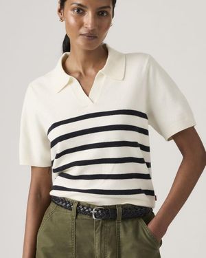 Levi's Super Soft Polo Jumper - White