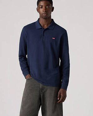 Levi's Long Sleeve Housemark Polo Shirt - Nero