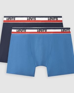 Levi's Logo Boxer Brief 2 Pack - Blue