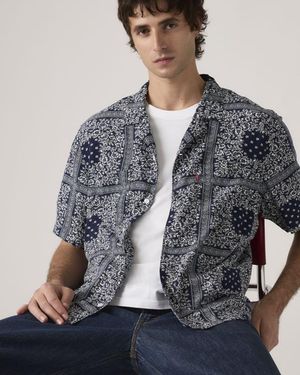 Levi's Camisa Camp Clásica De Manga Corta - Gris