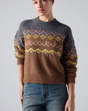 Levi's Charlotte Fairisle Crewneck Sweater - Blu